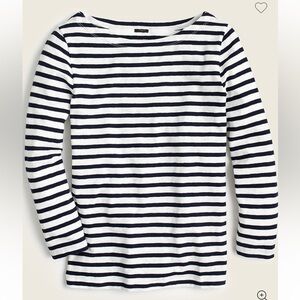 Striped boat neck t shirt